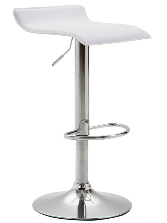 Barkruk Dyn V2 kunstleer chroom, wit Barkruk Dyn V2 kunstleer chroom, wit