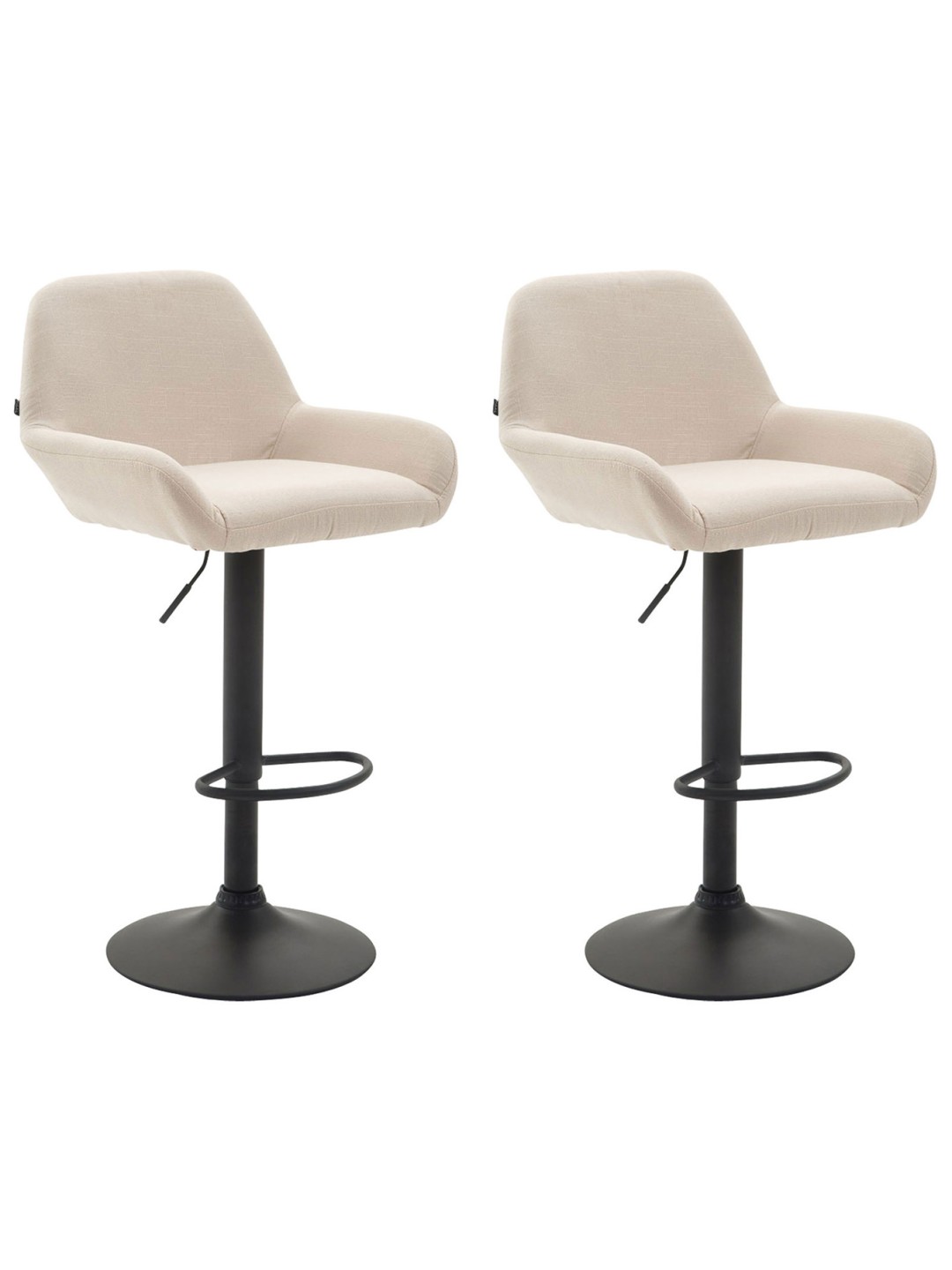 Set van 2 barkrukken Braga stof, crème