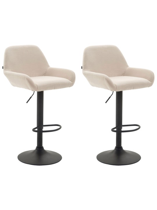 Set van 2 barkrukken Braga stof, crème Set van 2 barkrukken Braga stof, crème