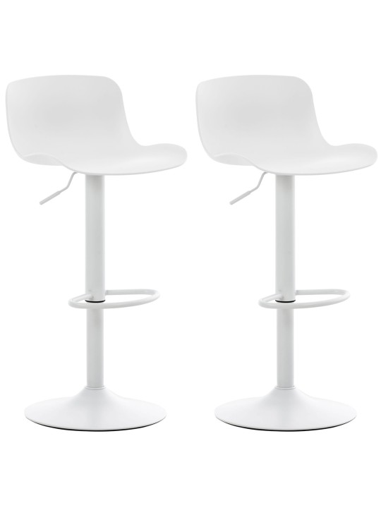 Set van 2 barkrukken Almada, wit Set van 2 barkrukken Almada, wit