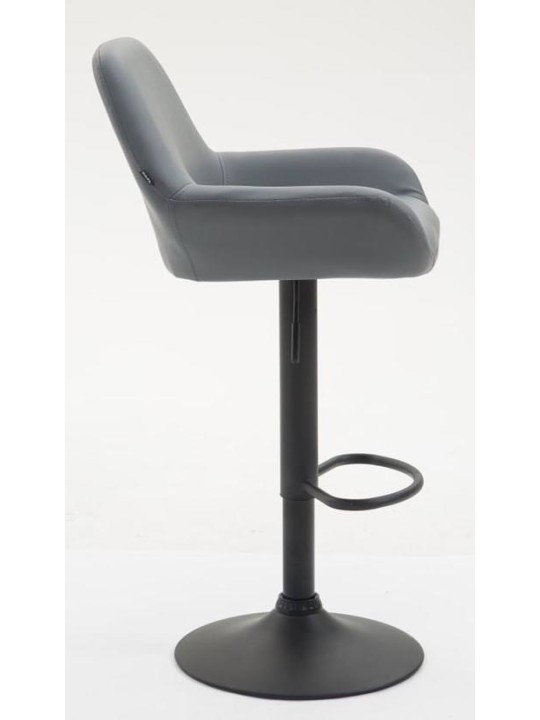 Set van 2 barkrukken Braga kunstleer zwart, grijs