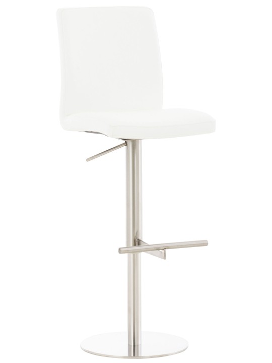 Barkruk Cadiz kunstleer RVS, wit