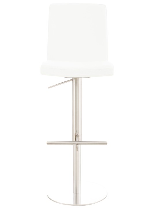 Barkruk Cadiz kunstleer RVS, wit