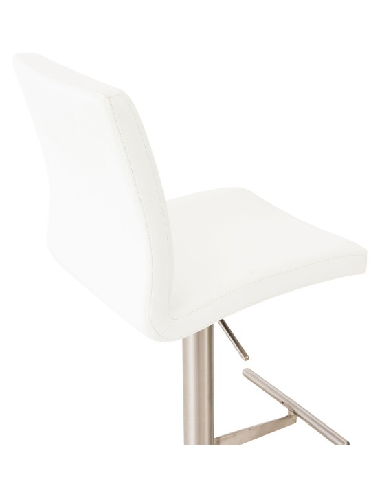 Barkruk Cadiz kunstleer RVS, wit