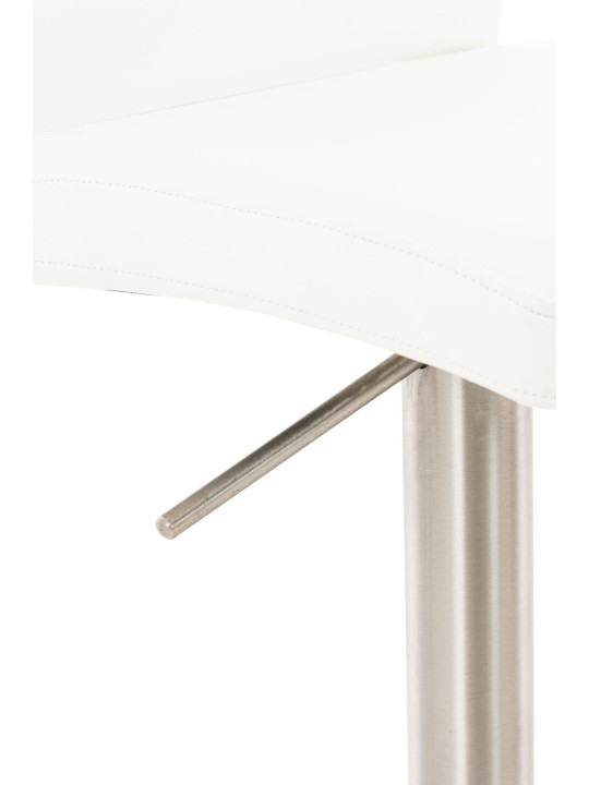 Barkruk Cadiz kunstleer RVS, wit