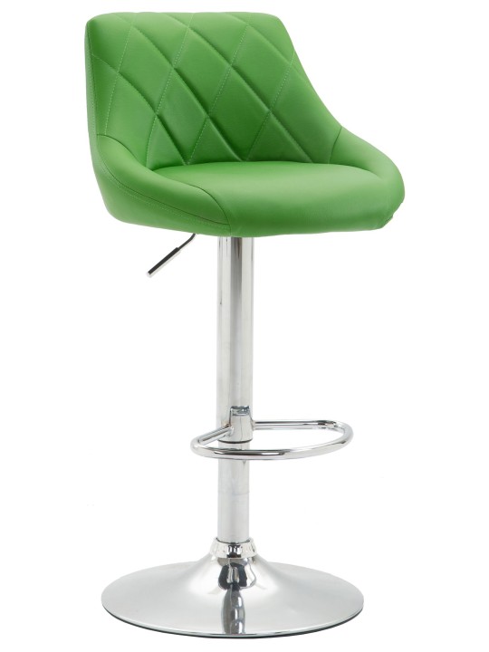 Barkruk Lazio kunstleer chroom, groen