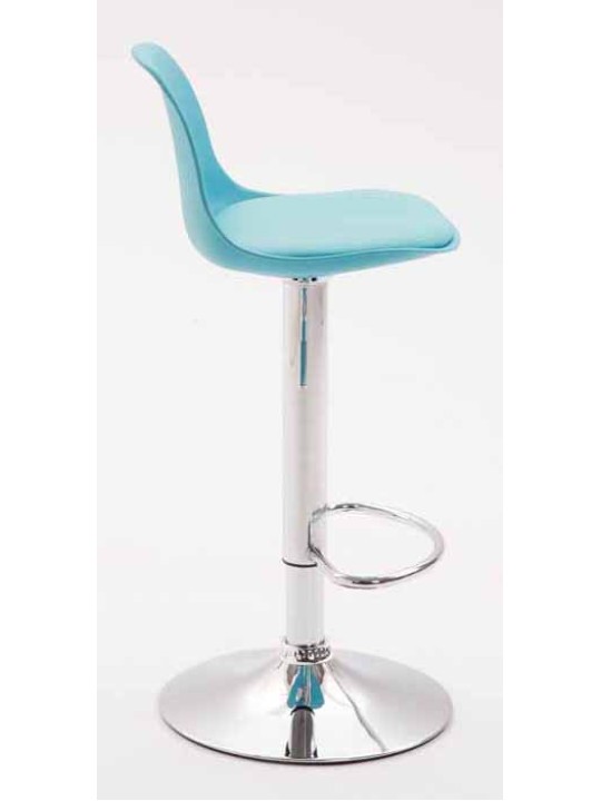 Set van 2 barkrukken Kiel kunststof chroom, blauw