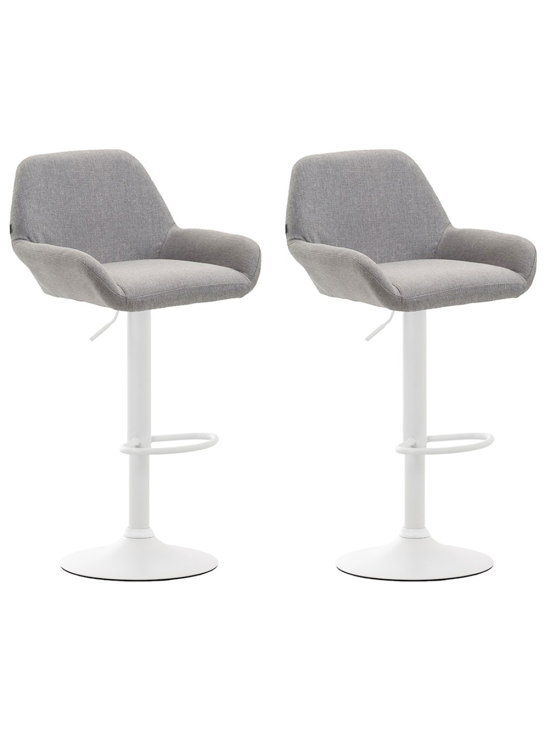 Set van 2 barkrukken Braga stof, grijs