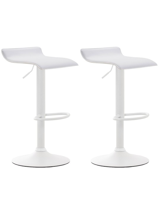 Set van 2 barkrukken Dyn V2 kunstleer, wit Set van 2 barkrukken Dyn V2 kunstleer, wit