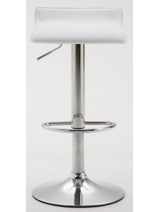 Set van 2 barkrukken Dyn V2 kunstleer chroom, wit Set van 2 barkrukken Dyn V2 kunstleer chroom, wit