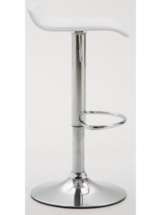 Set van 2 barkrukken Dyn V2 kunstleer chroom, wit Set van 2 barkrukken Dyn V2 kunstleer chroom, wit