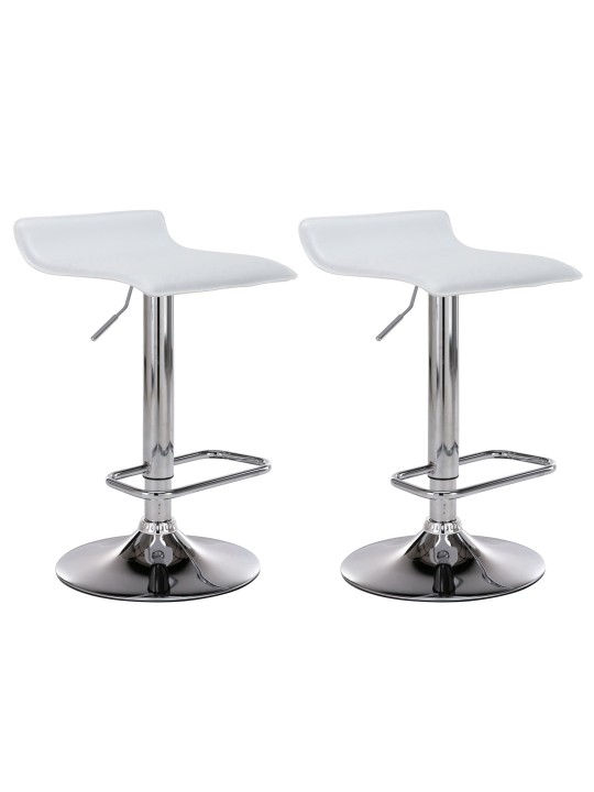 Set van 2 barkrukken Dyn, wit