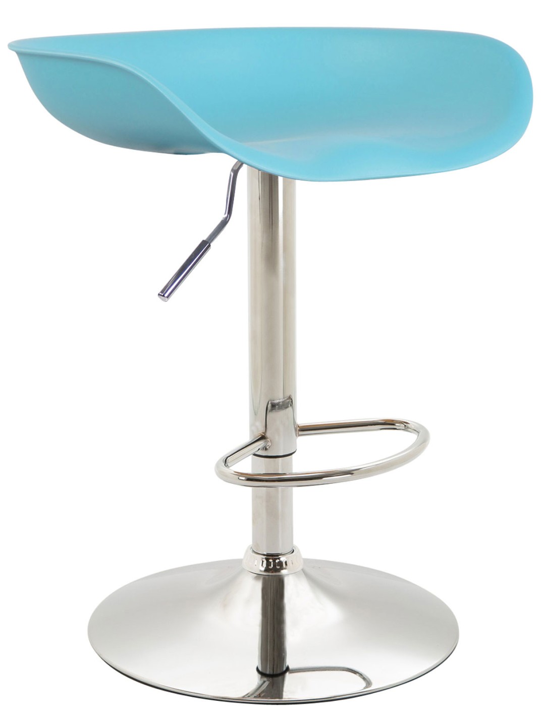 Barkruk Anaheim kunststof chroom, blauw