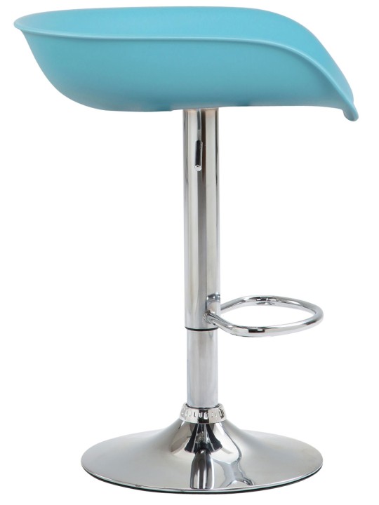 Barkruk Anaheim kunststof chroom, blauw