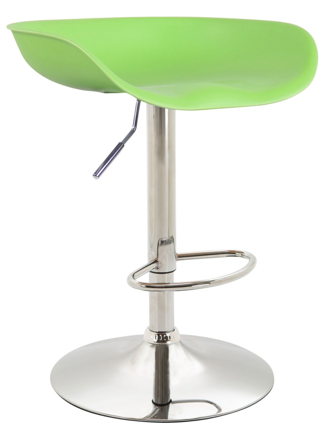 Barkruk Anaheim kunststof chroom, groen