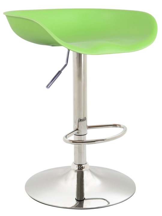 Barkruk Anaheim kunststof chroom, groen