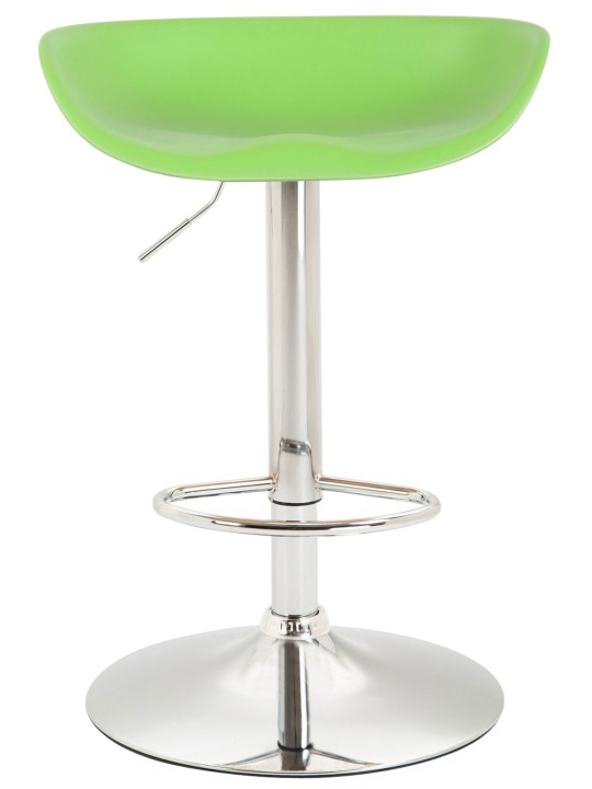 Barkruk Anaheim kunststof chroom, groen