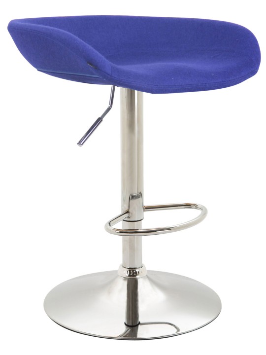 Barkruk Anaheim vilt chroom, blauw Barkruk Anaheim vilt chroom, blauw