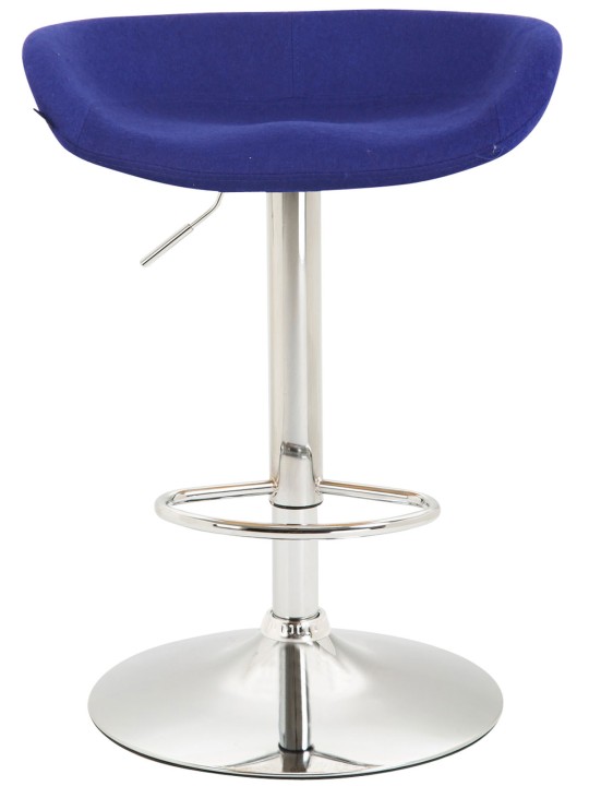 Barkruk Anaheim vilt chroom, blauw Barkruk Anaheim vilt chroom, blauw