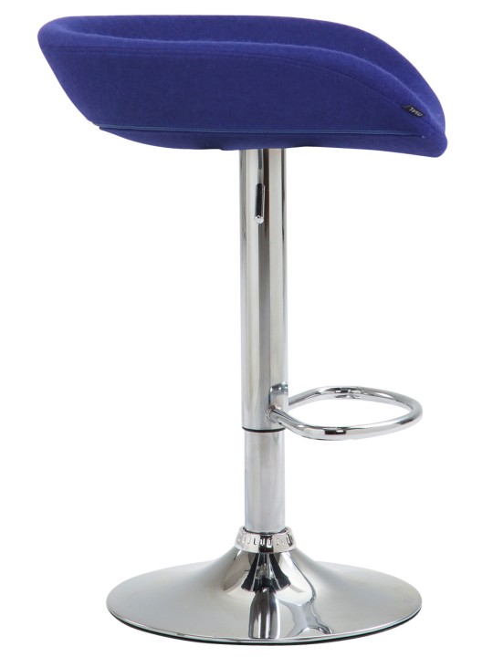 Barkruk Anaheim vilt chroom, blauw Barkruk Anaheim vilt chroom, blauw