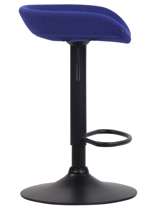Barkruk Anaheim vilt zwart, blauw