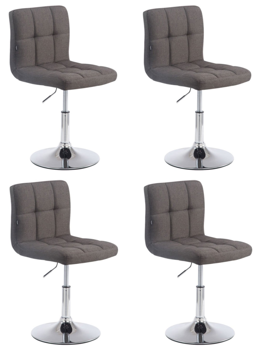 Set van 4 Palma Lounger V2 stof, donkergrijs