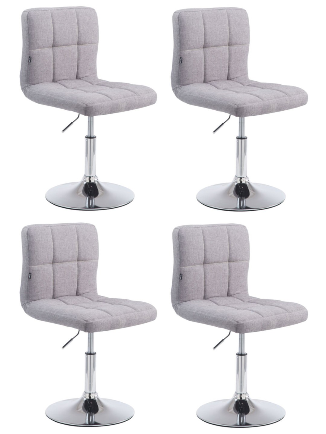 Set van 4 Palma Lounger V2 stof, grijs
