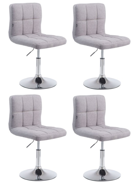 Set van 4 Palma Lounger V2 stof, grijs