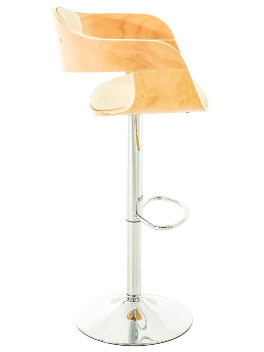 Set van 2 barkrukken Kingston C kunstleer, natuur/crème