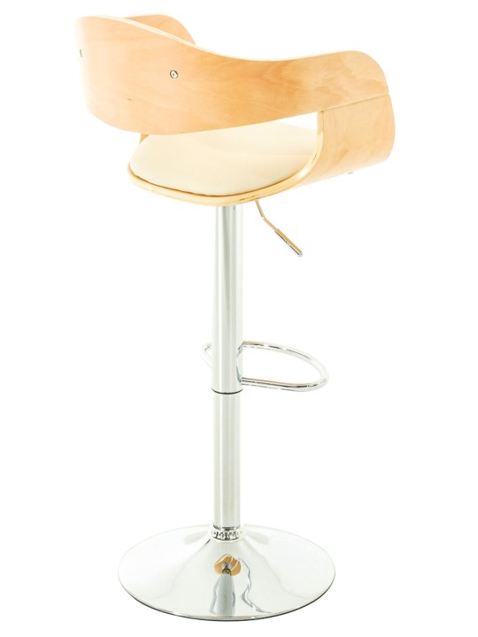 Set van 2 barkrukken Kingston C kunstleer, natuur/crème