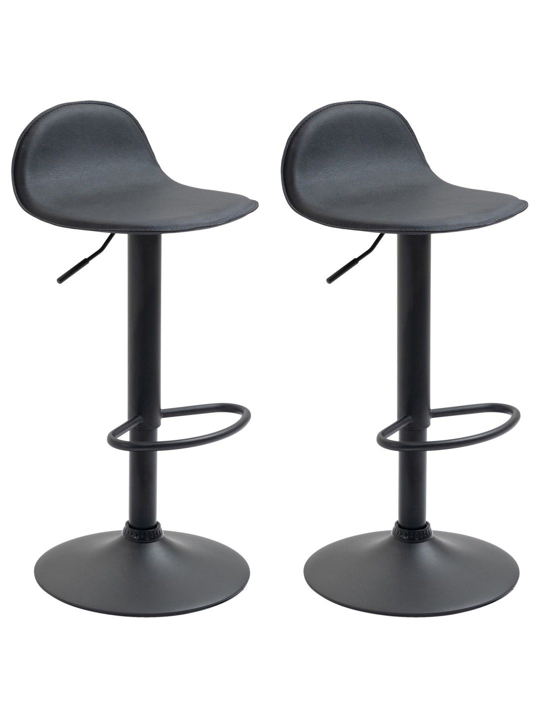Set van 2 barkrukken Lana V2, zwart