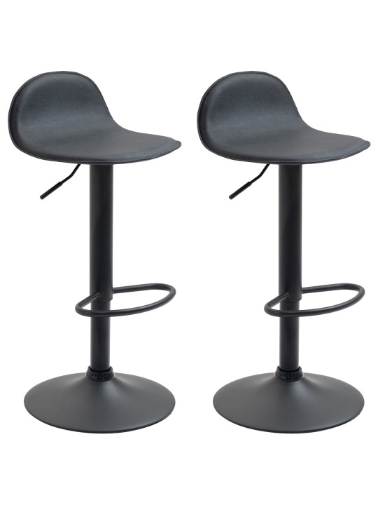 Set van 2 barkrukken Lana V2, zwart