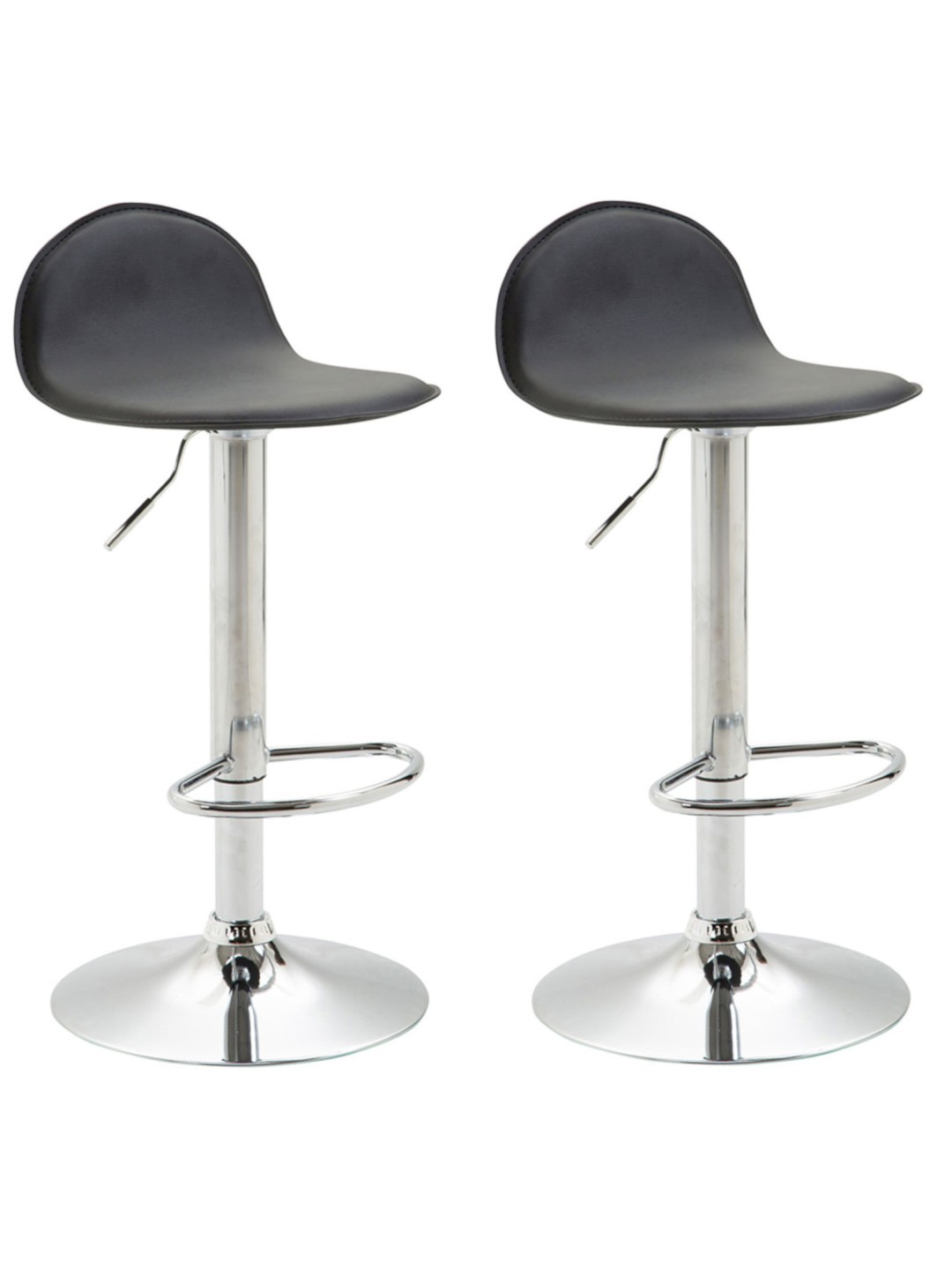 Set van 2 barkrukken Lana V2 chroom, zwart