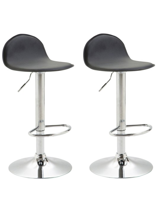 Set van 2 barkrukken Lana V2 chroom, zwart