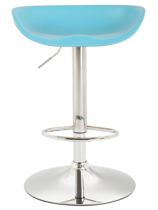 Set van 4 barkrukken Anaheim kunststof chroom, blauw Set van 4 barkrukken Anaheim kunststof chroom, blauw