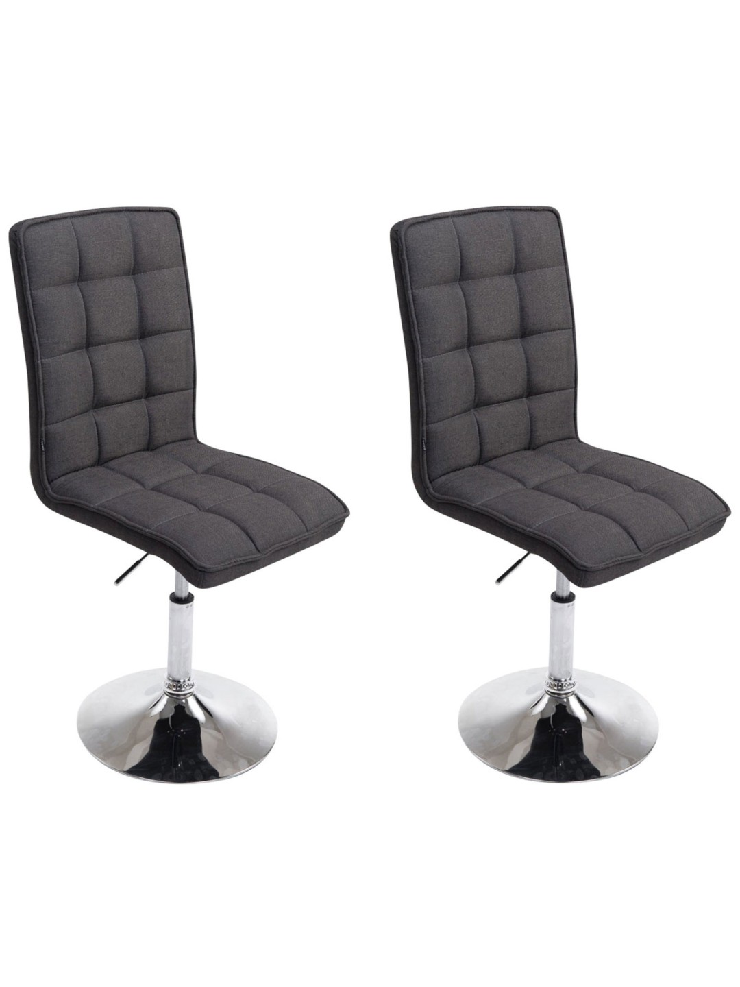 Set van 2 eetkamerstoelen Peking V2 stof, donkergrijs