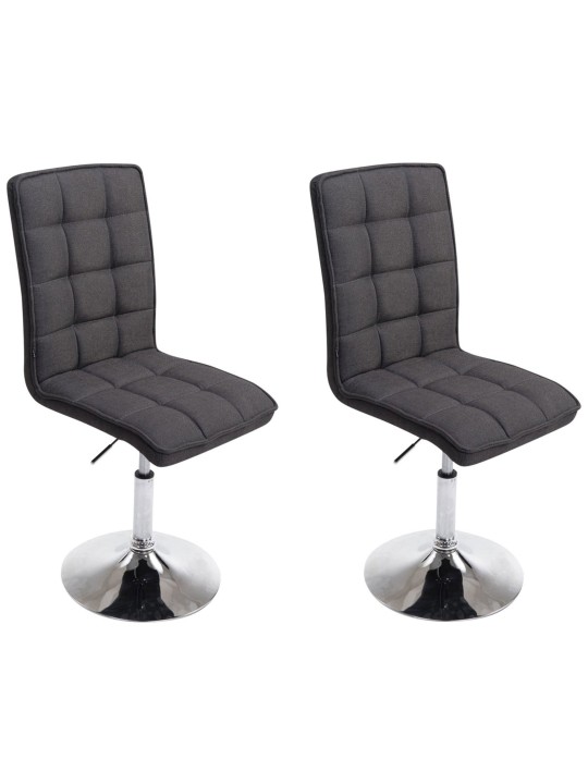 Set van 2 eetkamerstoelen Peking V2 stof, donkergrijs Set van 2 eetkamerstoelen Peking V2 stof, donkergrijs