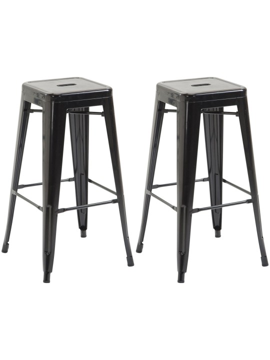 Set van 2 barkrukken Joshua V2, zwart