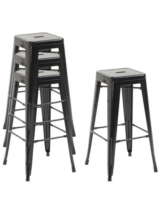 Set van 2 barkrukken Joshua V2, zwart