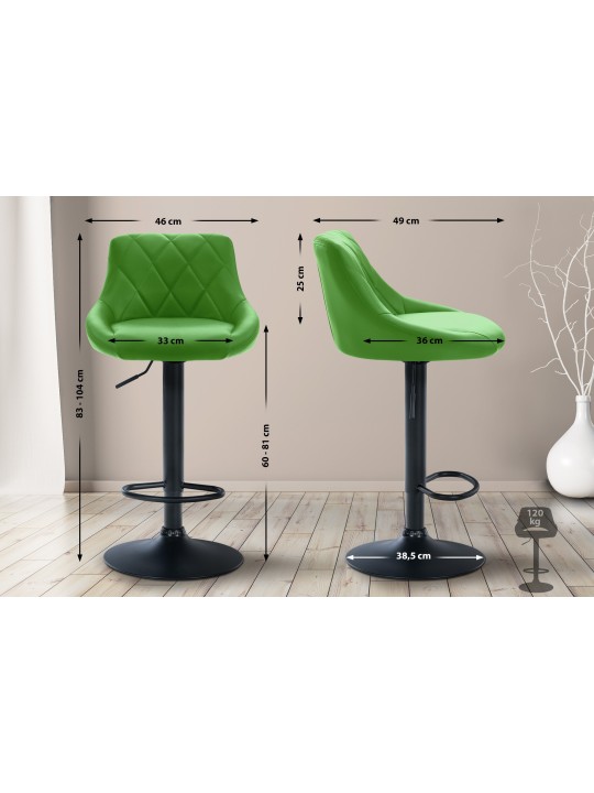Barkruk Lazio kunstleer, groen