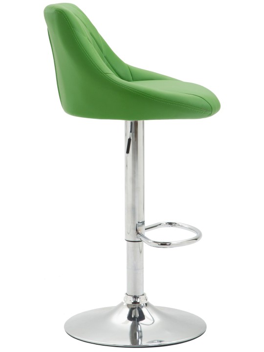 Barkruk Lazio kunstleer chroom, groen