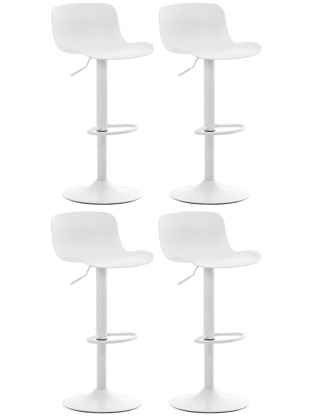 Set van 4 barkrukken Almada, wit