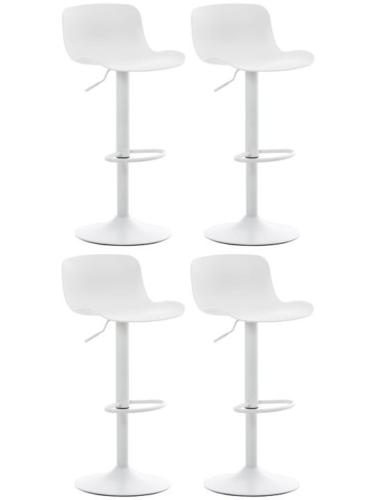 Set van 4 barkrukken Almada, wit