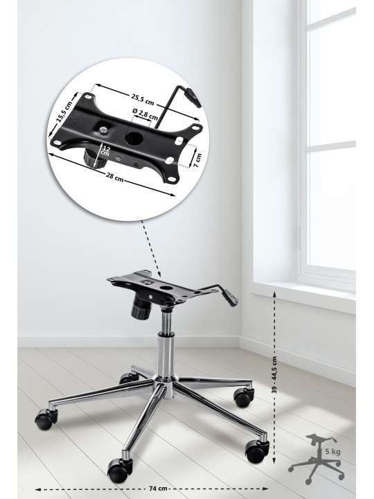 Frame bureaustoel 2, chroom