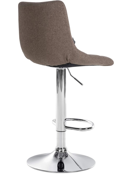 Barkruk Jerry stof chroom, taupe