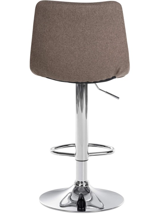 Barkruk Jerry stof chroom, taupe