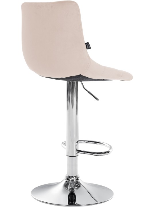 Barkruk Jerry Fluweel Chroom, beige