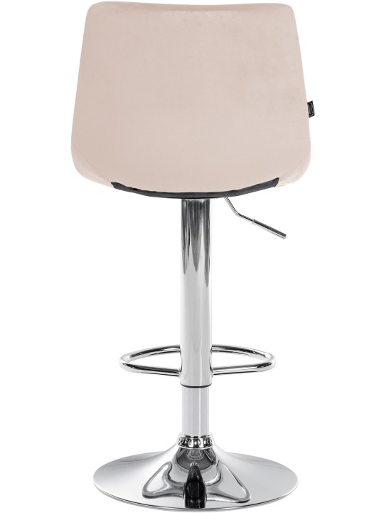 Barkruk Jerry Fluweel Chroom, beige
