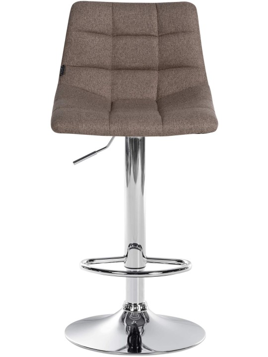 Barkruk Jerry stof chroom, taupe