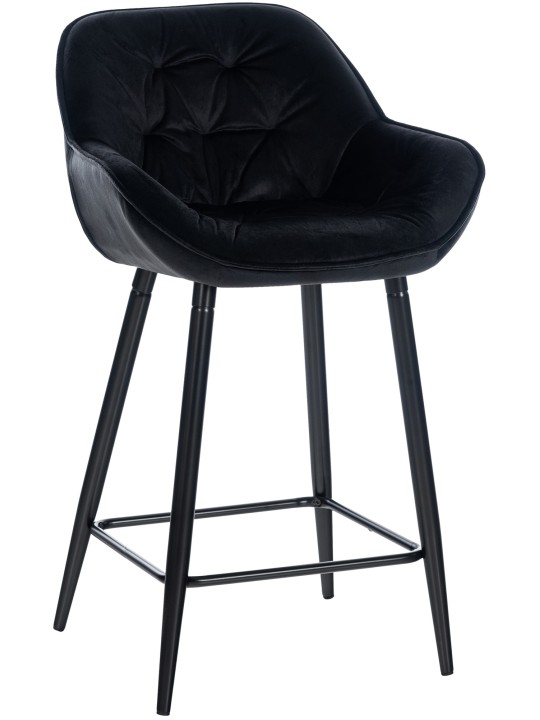 Barkruk Gibson 76 fluweel, zwart Barkruk Gibson 76 fluweel, zwart